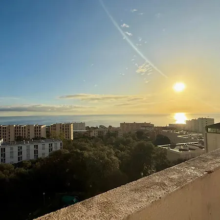 Bright Rooftop F3 Terrace Sea & Mountain View バスティア